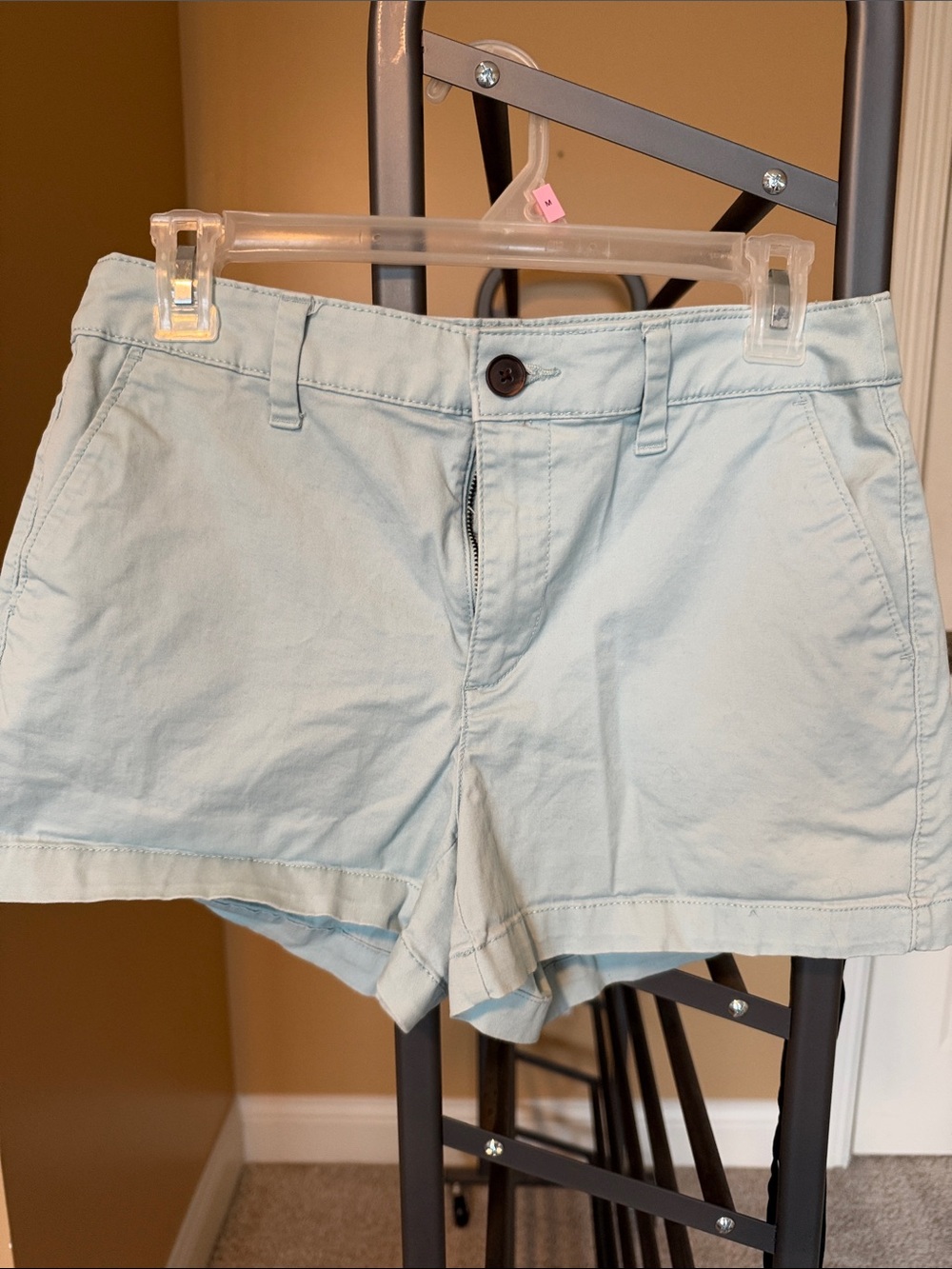 a new day Light Blue Cotton Blend Women's Shorts